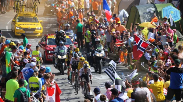 Egan Bernal (COL - Team Sky), Geraint Thomas (GBR - Team Sky) yellow jersey, Christopher Froome (GBR - Team Sky), Vincenzo Nibali (ITA - Bahrain - Merida) during the 105th Tour de France 2018, Stage 12, Bourg Saint Maurice Les Arcs - Alpe d'Huez (175 km) on July 19th, 2018 - Photo Kei Tsuji/BettiniPhoto/DPPI,Image: 378638131, License: Rights-managed, Restrictions: P, Model Release: no, Credit line: KEI TSUJI/AFP/Profimedia