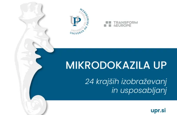 Univerza na Primorskem objavila prvi razpis kraj&scaron;ih izobraževanj in usposabljanj za pridobitev mikrodokazil