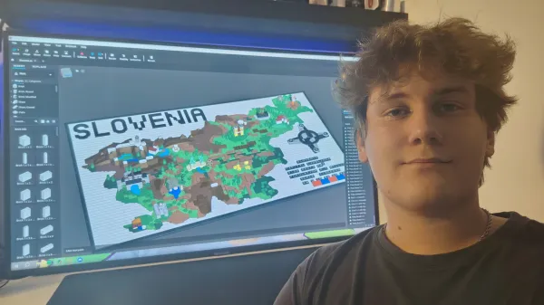 Znamenitosti in lepote Slovenije na 3D zemljevidu iz 2404 lego kock