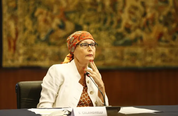 October 01, 2021 Rome (Italy) News: Press conference for the new tv show l'Unione fa la Scuola In the Pic: Silvia Calandrelli,Image: 635706809, License: Rights-managed, Restrictions:, Model Release: no, Credit line: Cecilia Fabiano/LaPresse/Profimedia