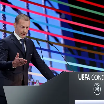 Predsednik Evropske nogometne zveze (UEFA) Aleksander Čeferin