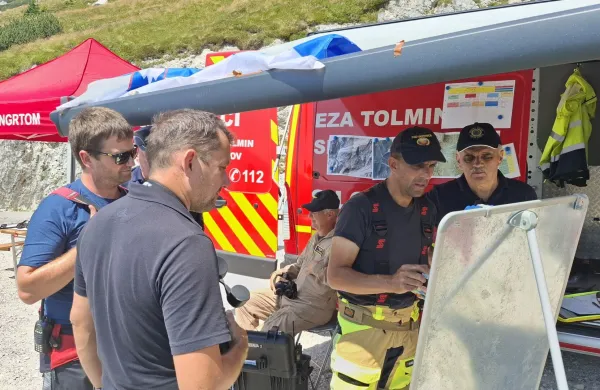 Bovec, Planja.Pozar v naravi na Planji v obcini Bovec.Foto: