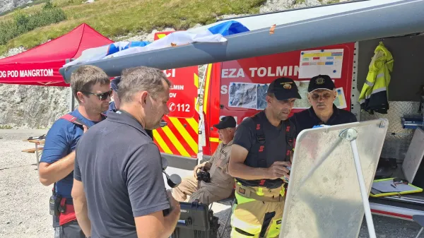 Bovec, Planja.Pozar v naravi na Planji v obcini Bovec.Foto: