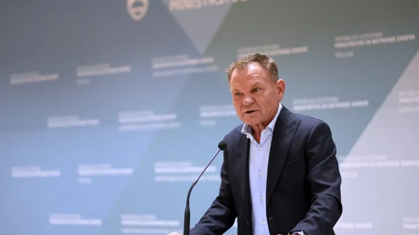 Slovenija,Ljubljana, 15.07.2026, 15. julij 2026.Novinarska konference Francija Matoza glede stanja v policiji, politika,policija Foto: Sa&scaron;o Rakič/F.a.Bobo