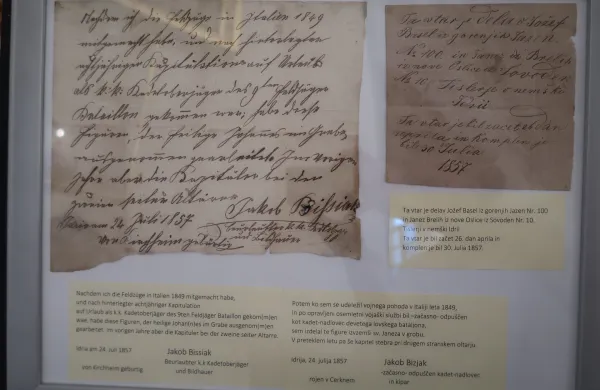 Originalna dokumenta avtorjev oltarja s prevodoma bosta nekaj časa na ogled v cerkvi Marije Vnebovzete, potem pa jih bodo shranili v arhiv.