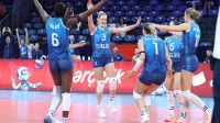 Istanbul.Odbojkarska tekma med slovensko in nemsko zensko reprezentanco na evropskem prvenstvu.Foto: CEV
