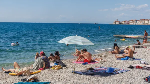 Piran, 22.7.2026Poletje, Morje, Kopalci, plaža