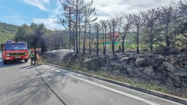 Kdo je zanetil požar ob &Scaron;marski cesti pod Paderno?