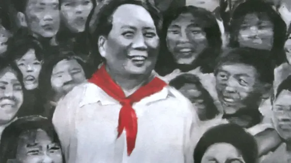 Huiqin Wang; Mao Zedong in rdečegardisti; 2010, olje na platnu