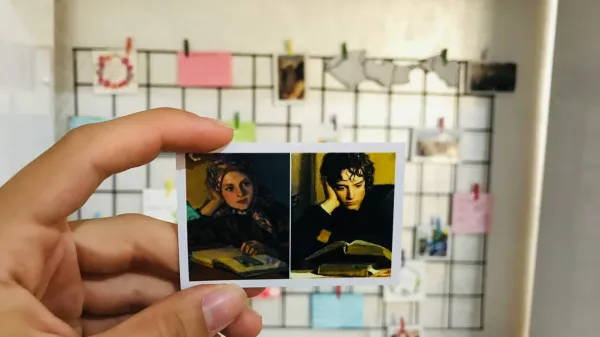 Za razstavljanje počitni&scaron;kih fotografij pri pisalni mizi je idealna mrežasta polička.