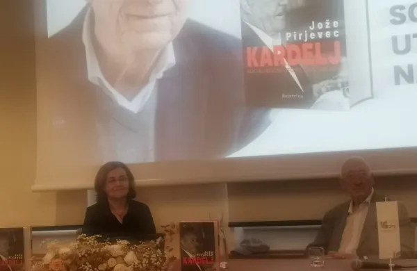 Jože Pirjevec in Mateja Reže, ki je vodila pogovor.