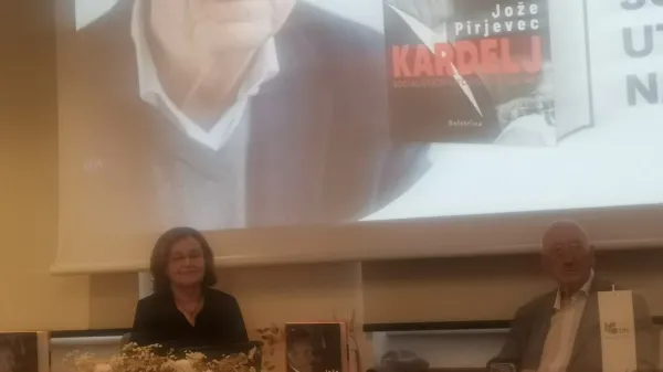 Jože Pirjevec in Mateja Reže, ki je vodila pogovor.