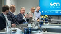 Ljubljana, prostori GEN energije.Novinarska konferenca druzbe Gen energija s predstavitvijo statusa projekta izgradnje nove jedrske elektrarne v Krskem (Jek2).