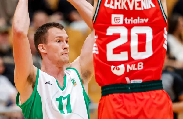 during Slovenian SuperCup basketball match between Cedevita Olimpija and Krka in Nova Gorica, Slovenia on September 17, 2026 ko&scaron;arka
