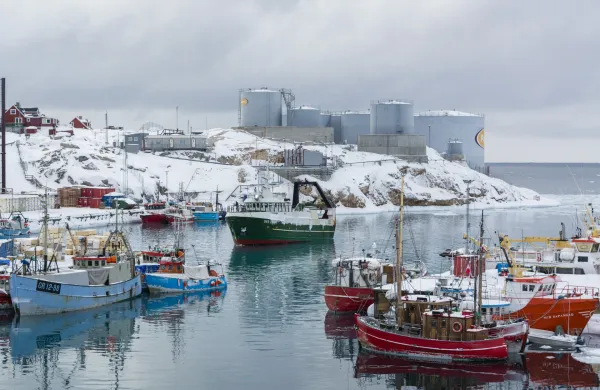 Fishing boats in the harbor. Ilulissat, Greenland.,Image: 947761262, License: Rights-managed, Restrictions:, Model Release: no, Credit line: Sergio Pitamitz/VWPics/Profimedia