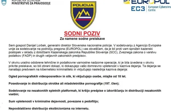 &Scaron;ef policije ne po&scaron;ilja sodnih pozivov
