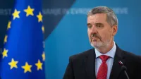 Ljubljana, Ministrstvo za zunanje in evropske zadeve.Obisk hrvaskega zunanjega ministra Gordana Grlica Radmana.Novinarska konferenca zunanjih ministrov Slovenije in Hrvaske, Toneta Kajzerja in Gordana Grlica Radmana.