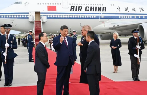 Kitajski predsednik Xi Jinping in ameriski predsednik Donald Trump.