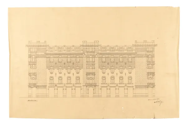 Stanovanjska stavba, glavna fasada1900