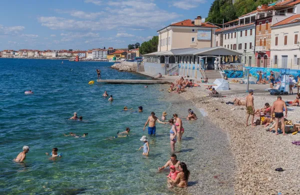 Piran, 22.7.2026Poletje, Morje, Kopalci, plaža
