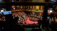 Prizor iz senatne obravnave novega volilnega zakona