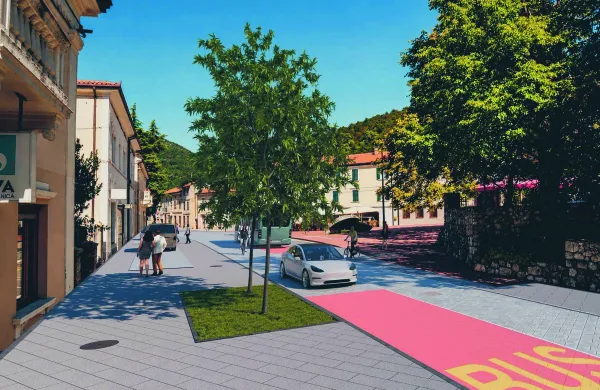 render prometna ureditev Solkan