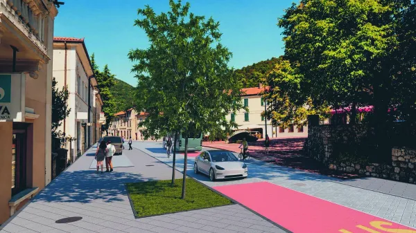 render prometna ureditev Solkan