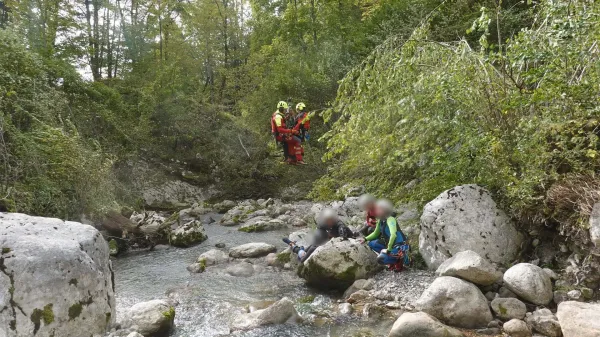 Boleč konec soteskanja