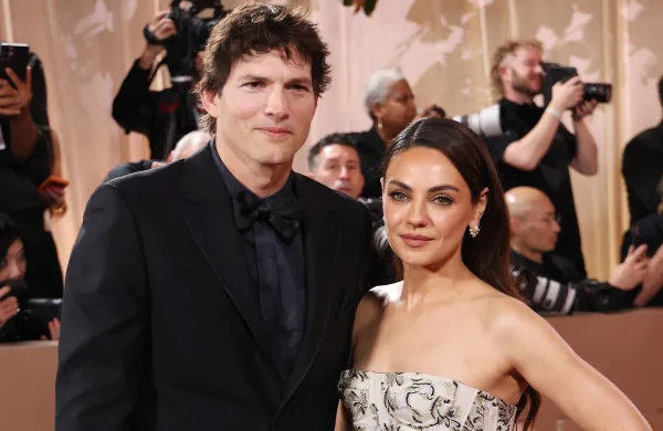 US actress Mila Kunis and husband US actor Ashton Kutcher attend the 83rd annual Golden Globe Awards at the Beverly Hilton hotel in Beverly Hills, California, on January 11, 2026.,Image: 1065275578, License: Rights-managed, Restrictions: -- IMAGE RESTRICTED TO EDITORIAL USE - STRICTLY NO COMMERCIAL USE --, Model Release: no, Credit line: Michael Tran/AFP/Profimedia