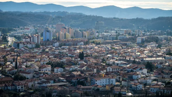Nova Gorica.Panoramski pogled na Novo Gorico.
