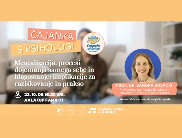 Univerza na Primorskem ob svetovnem dnevu du&scaron;evnega zdravja povezuje ljudi in znanje