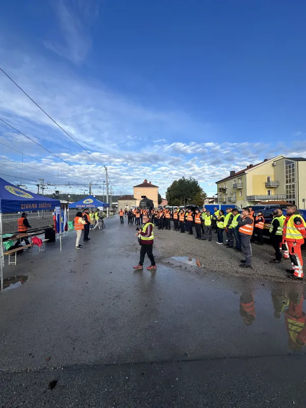 Regijska re&scaron;evalna vaja Železni&scaron;ka nesreča 2026 v Divači