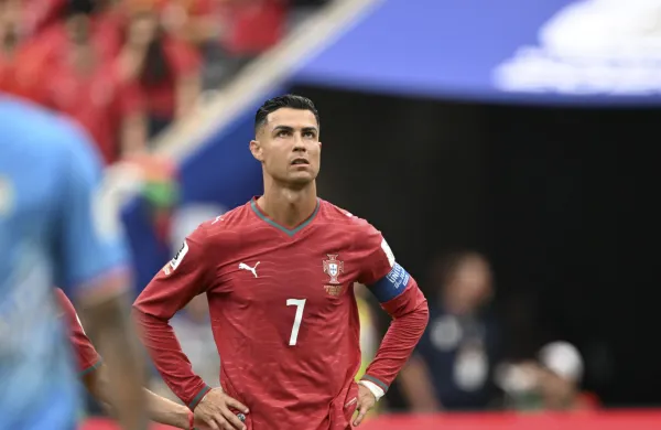 ZDA, Houston.Tekma skupine K med Portugalsko in Demokraticno republiko Kongo na svetovnem nogometnem prvenstvu 2026 v ZDA, Mehiki in Kanadi.Portugalski nogometas Christiano Ronaldo.