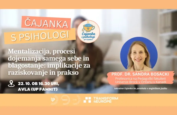 Čajanka s psihologi vabi na predavanje o razumevanje sebe in drugih