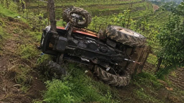 traktor nesreča vinograd